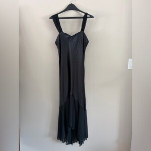 🇨🇦 Vintage Touch of Lace Satin & Chiffon Slip Dress -Made in Canada 90s Lingerie